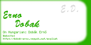 erno dobak business card