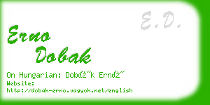 erno dobak business card